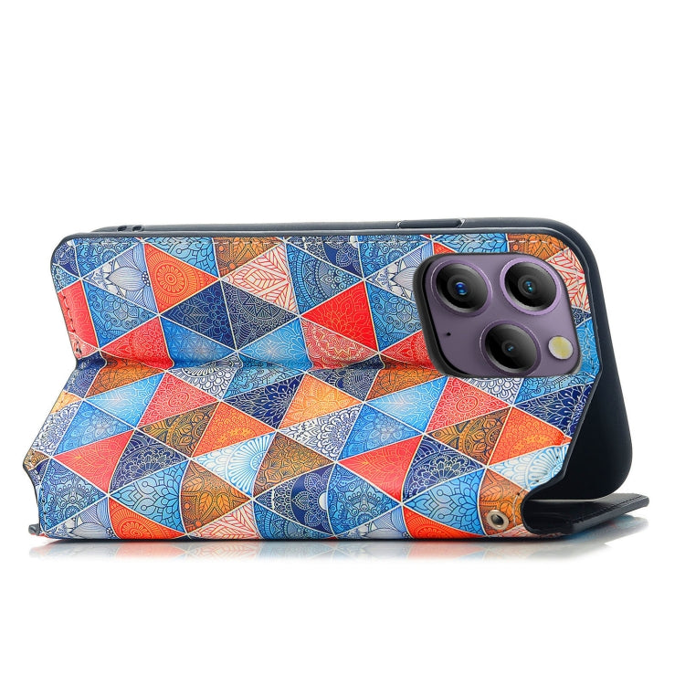 For Blackview  A96 CaseNeo Colorful Magnetic Leather Phone Case(Rhombus Mandala)