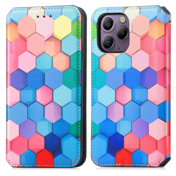 For Blackview  A96 CaseNeo Colorful Magnetic Leather Phone Case(Colorful Cube)