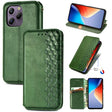 For Blackview A96 Cubic Grid Pressed Magnetic Leather Phone Case(Green) - More Brand by PMC TechLife | Online Shopping South Africa | PMC TechLife | Buy Now Pay Later Mobicred