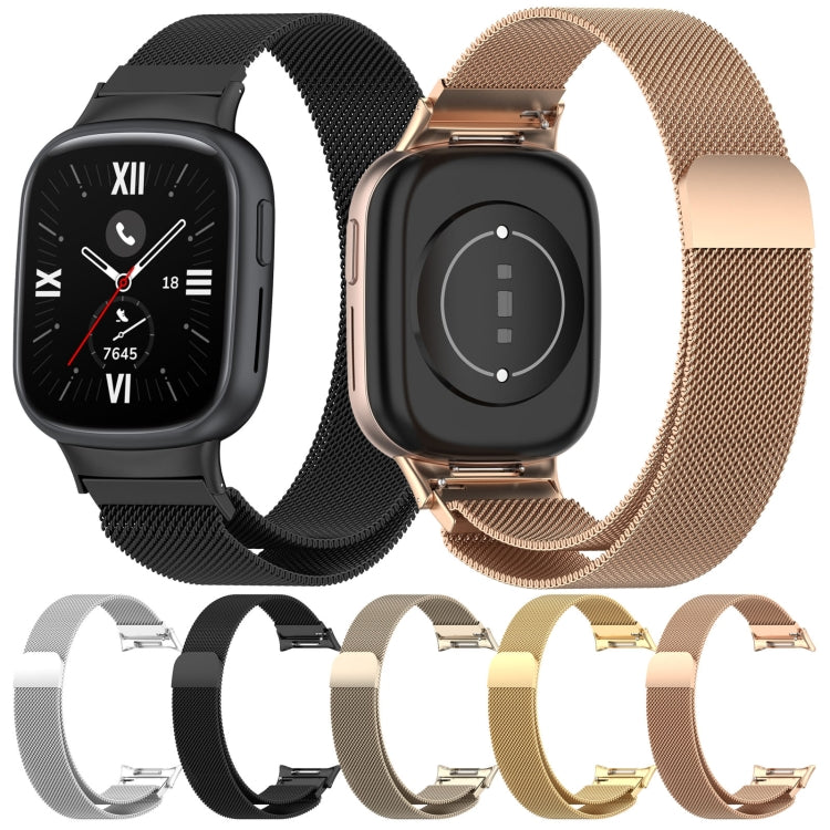 For Honor Watch 4 TMA-L19 Milan Magnetic Steel Mesh Watch Band(Rose Gold)