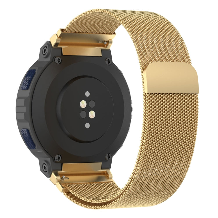 For Amazfit Active Edge A2212 Milan Magnetic Steel Mesh Watch Band(Gold)