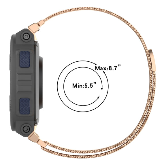 For Amazfit Active Edge A2212 Milan Magnetic Steel Mesh Watch Band(Silver)