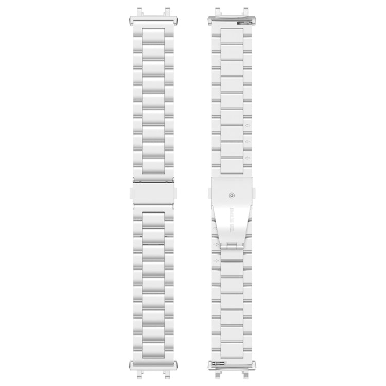 For Amazfit Active Edge A2212 Three Beads Stainless Steel Watch Band(Silver)