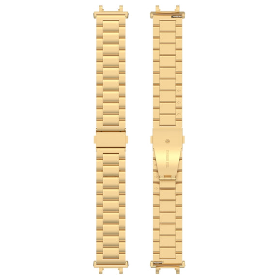 For Amazfit Active Edge A2212 Three Beads Stainless Steel Watch Band(Gold)