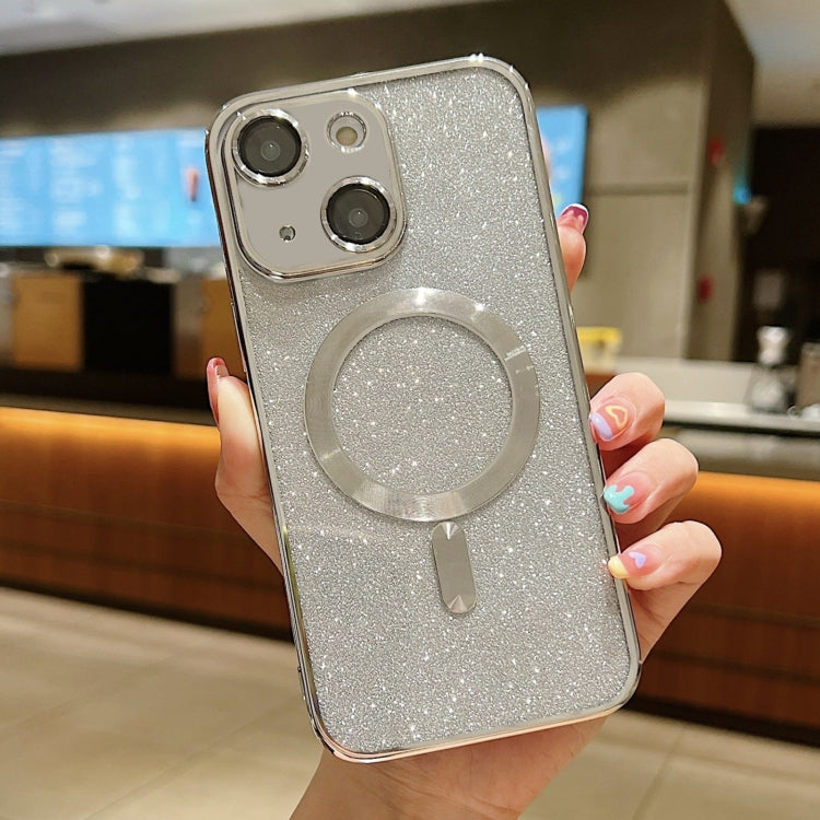 For iPhone 13 MagSafe Glitter Electroplating TPU Phone Case(Silver)