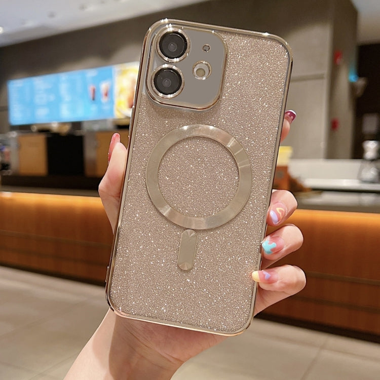 For iPhone 11 MagSafe Glitter Electroplating TPU Phone Case(Gold)