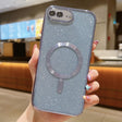 For iPhone 7 Plus / 8 Plus MagSafe Glitter Electroplating TPU Phone Case(Blue) - More iPhone Cases by PMC TechLife | Online Shopping South Africa | PMC TechLife