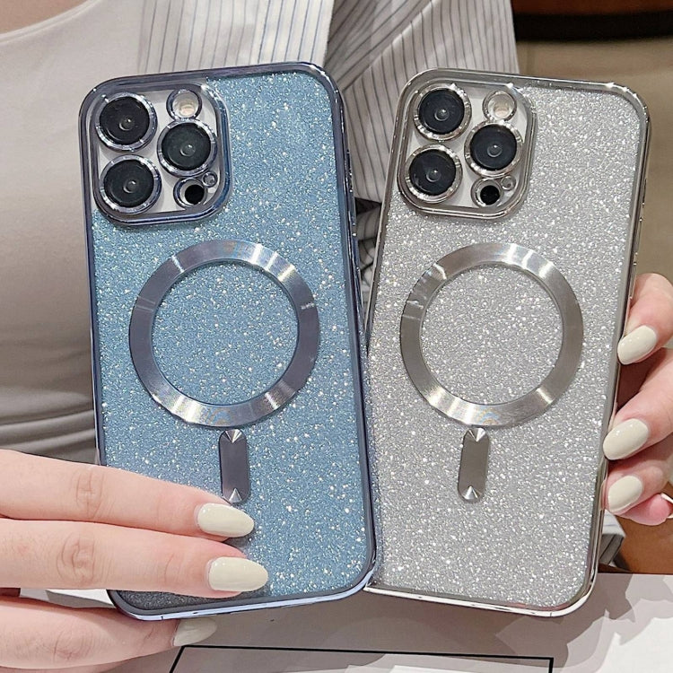 For iPhone 11 MagSafe Glitter Electroplating TPU Phone Case(Silver)