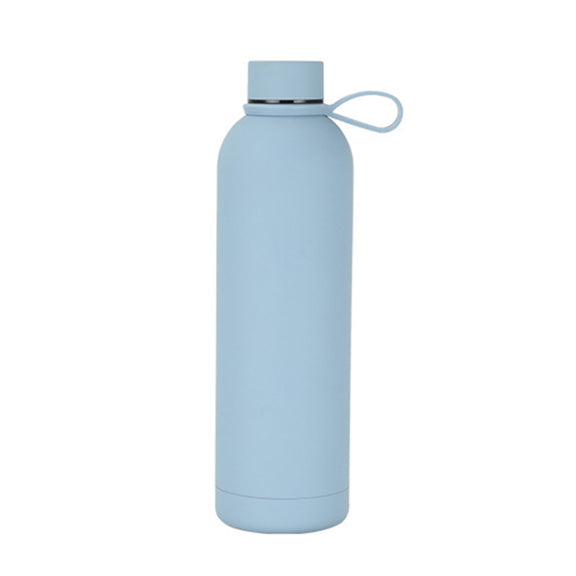 JUNSUNMAY Candy Colored Coating 304 Stainless Steel Water Vacuum Bottle, Capacity:500ml(Light Blue)