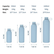 JUNSUNMAY Candy Colored Coating 304 Stainless Steel Water Vacuum Bottle, Capacity:500ml(Light Blue)