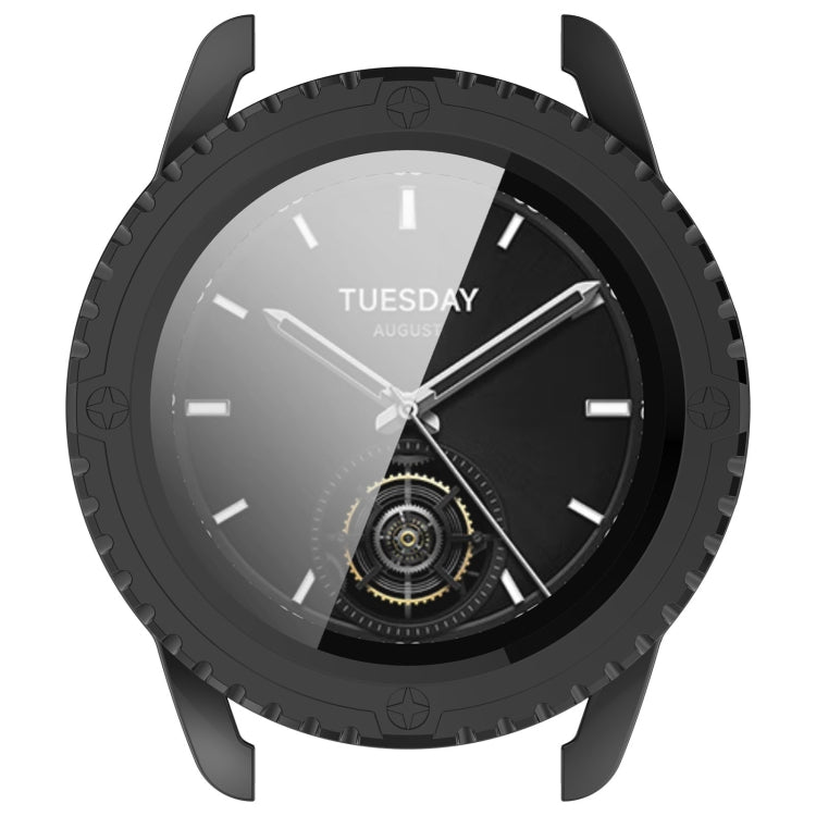For Xiaomi Watch S3 PC + Tempered Film Integrated Watch Protective Case(Black)