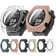For Xiaomi Watch H1 PC + Tempered Film Integrated Watch Protective Case(Beige)