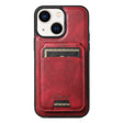 For iPhone 14 Plus Suteni H15 MagSafe Oil Eax Leather Detachable Wallet Back Phone Case(Red) - free shipping - PMC TechLife - Order now!