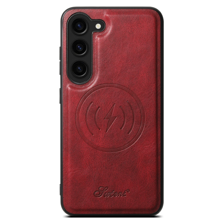 For Samsung Galaxy S23+ 5G Suteni H15  Oil Eax Leather Detachable Wallet Back Phone Case(Red)