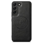 For Samsung Galaxy S22 5G Suteni H15  Oil Eax Leather Detachable Wallet Back Phone Case(Black)
