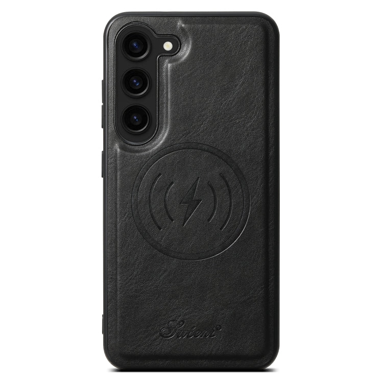 For Samsung Galaxy S24 5G Suteni H15  Oil Eax Leather Detachable Wallet Back Phone Case(Black)