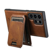 For Samsung Galaxy S24 5G Suteni H15  Oil Eax Leather Detachable Wallet Back Phone Case(Black)