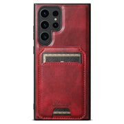 For Samsung Galaxy S24 Ultra 5G Suteni H15  Oil Eax Leather Detachable Wallet Back Phone Case(Red)