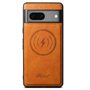 For Google Pixel 8 Suteni H15 Oil Eax Leather Detachable Wallet Back Phone Case(Khaki)