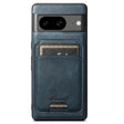 For Google Pixel 8 Suteni H15 Oil Eax Leather Detachable Wallet Back Phone Case(Blue) - Google Cases by Suteni | Online Shopping South Africa | PMC Jewellery | Buy Now Pay Later Mobicred