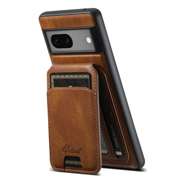 For Google Pixel 8 Suteni H15 Oil Eax Leather Detachable Wallet Back Phone Case(Blue)