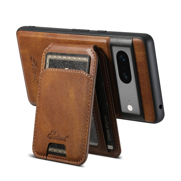 For Google Pixel 8 Suteni H15 Oil Eax Leather Detachable Wallet Back Phone Case(Blue)