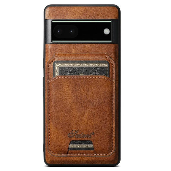For Google Pixel 6 Pro Suteni H15 Oil Eax Leather Detachable Wallet Back Phone Case(Brown)