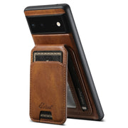 For Google Pixel 6 Pro Suteni H15 Oil Eax Leather Detachable Wallet Back Phone Case(Khaki)