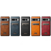 For Google Pixel 6 Pro Suteni H15 Oil Eax Leather Detachable Wallet Back Phone Case(Khaki)