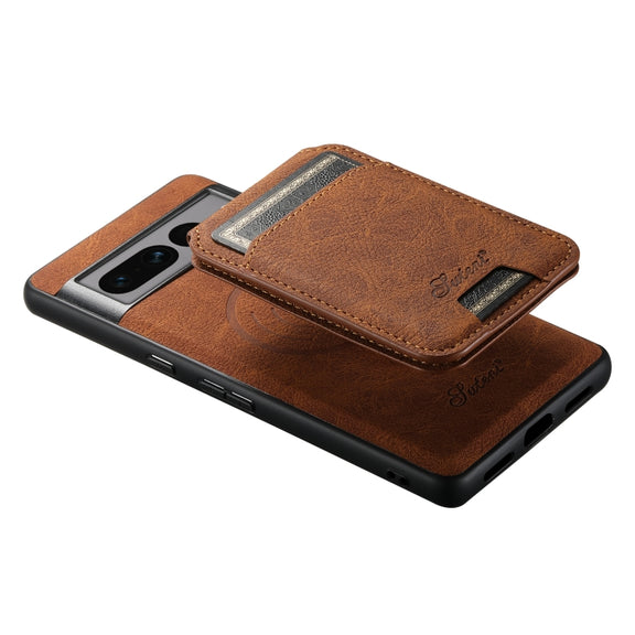 For Google Pixel 8 Suteni H16 Litchi Texture Leather Detachable Wallet Back Phone Case(Blue)