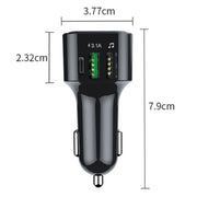 Colorful light Car Hands-free Call Bluetooth Receiver Support U Disk MP3 Player