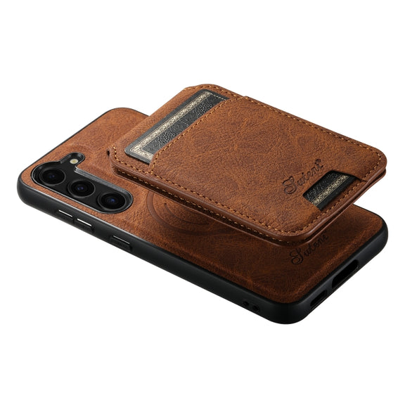 For Samsung Galaxy S24+ 5G Suteni H16 Litchi Texture Leather Detachable Wallet Back Phone Case(Black)