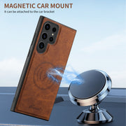 For Samsung Galaxy S24 5G Suteni H16 Litchi Texture Leather Detachable Wallet Back Phone Case(Blue)