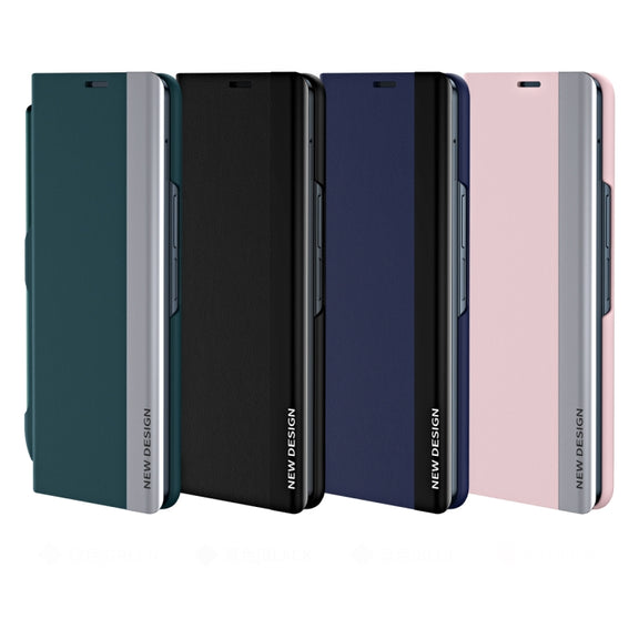 For OPPO Find N3 Side Electroplated Adsorption Leather Phone Case with Pen Slot(Pink)
