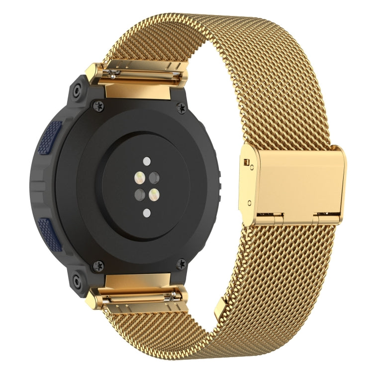 For Amazfit Active Edge A2212 Milan Mesh Single Buckle Watch Band(Gold)