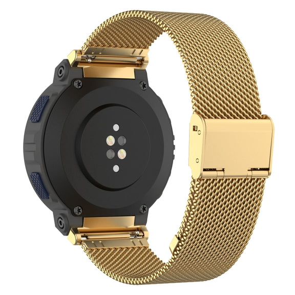 For Amazfit Active Edge A2212 Milan Mesh Single Buckle Watch Band(Gold)