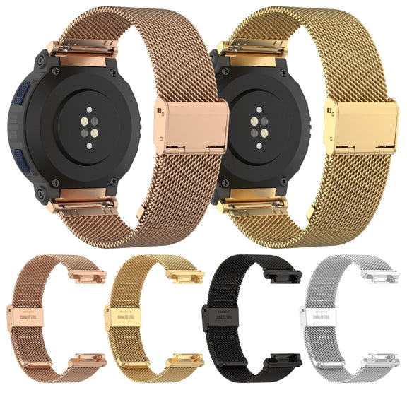 For Amazfit Active Edge A2212 Milan Mesh Single Buckle Watch Band(Rose Gold)