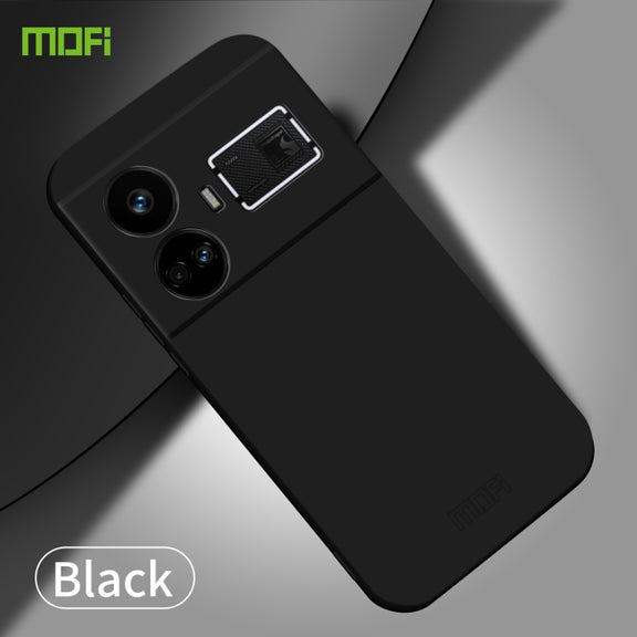 For Realme GT5 MOFI Qin Series Skin Feel All-inclusive PC Phone Case(Black)