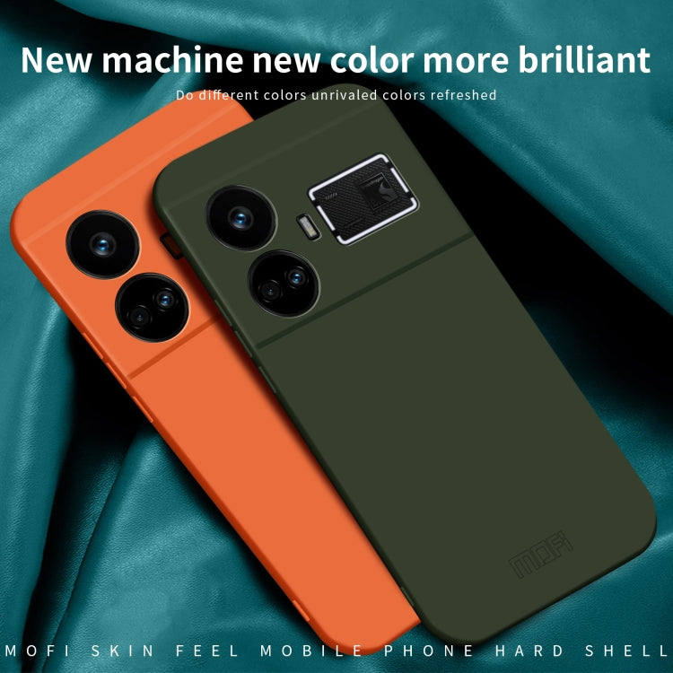 For Realme GT5 MOFI Qin Series Skin Feel All-inclusive PC Phone Case(Blue)