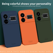 For Realme GT5 MOFI Qin Series Skin Feel All-inclusive PC Phone Case(Blue)