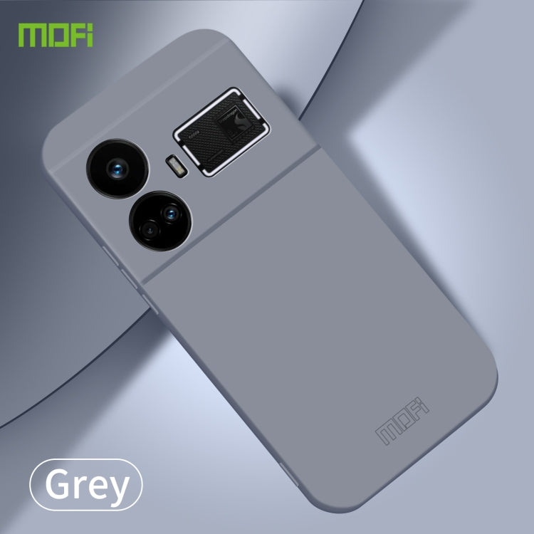 For Realme GT5 MOFI Qin Series Skin Feel All-inclusive PC Phone Case(Gray)