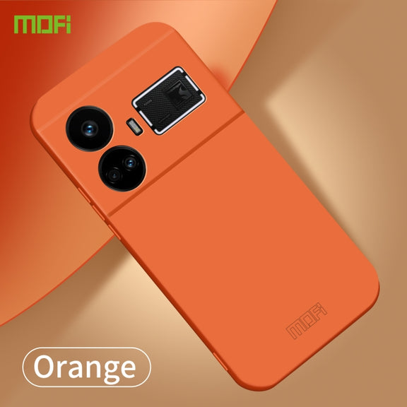 For Realme GT5 MOFI Qin Series Skin Feel All-inclusive PC Phone Case(Orange)