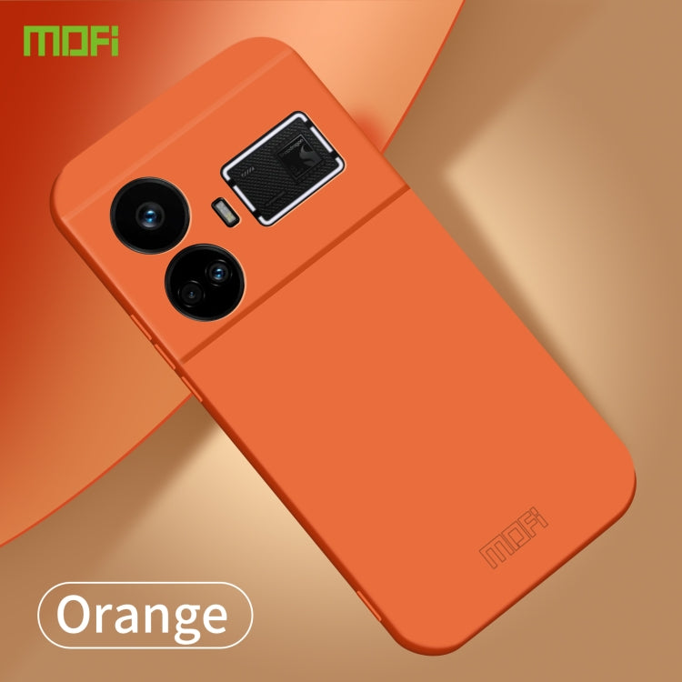 For Realme GT5 MOFI Qin Series Skin Feel All-inclusive PC Phone Case(Orange)