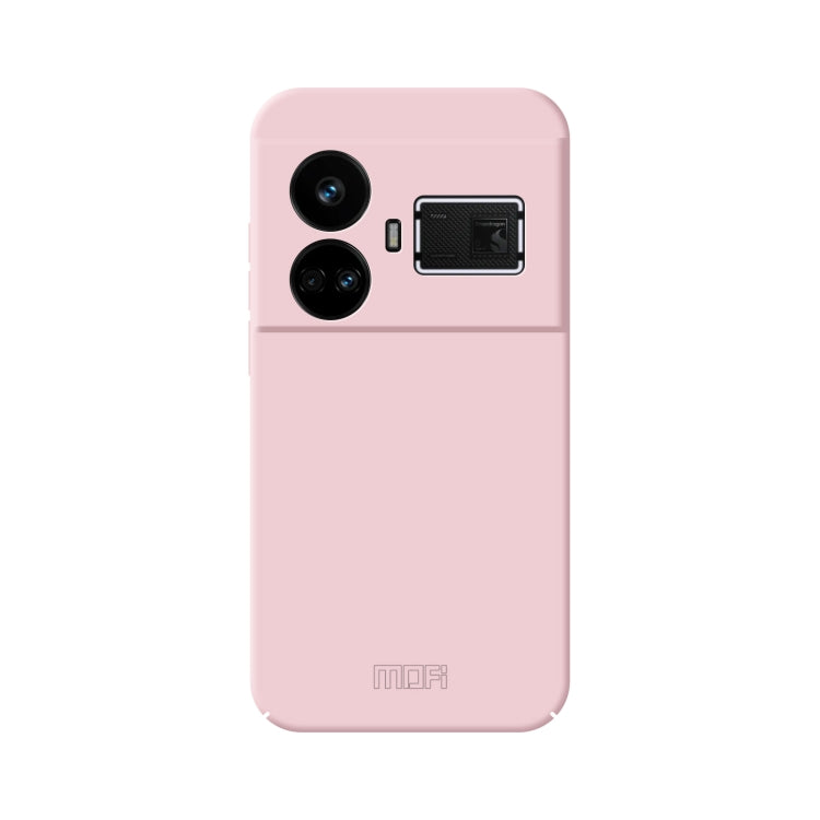 For Realme GT5 MOFI Qin Series Skin Feel All-inclusive PC Phone Case(Pink)
