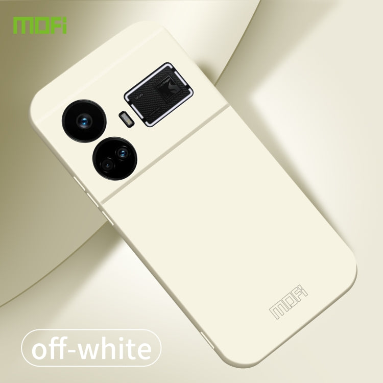 For Realme GT5 MOFI Qin Series Skin Feel All-inclusive PC Phone Case(Beige)