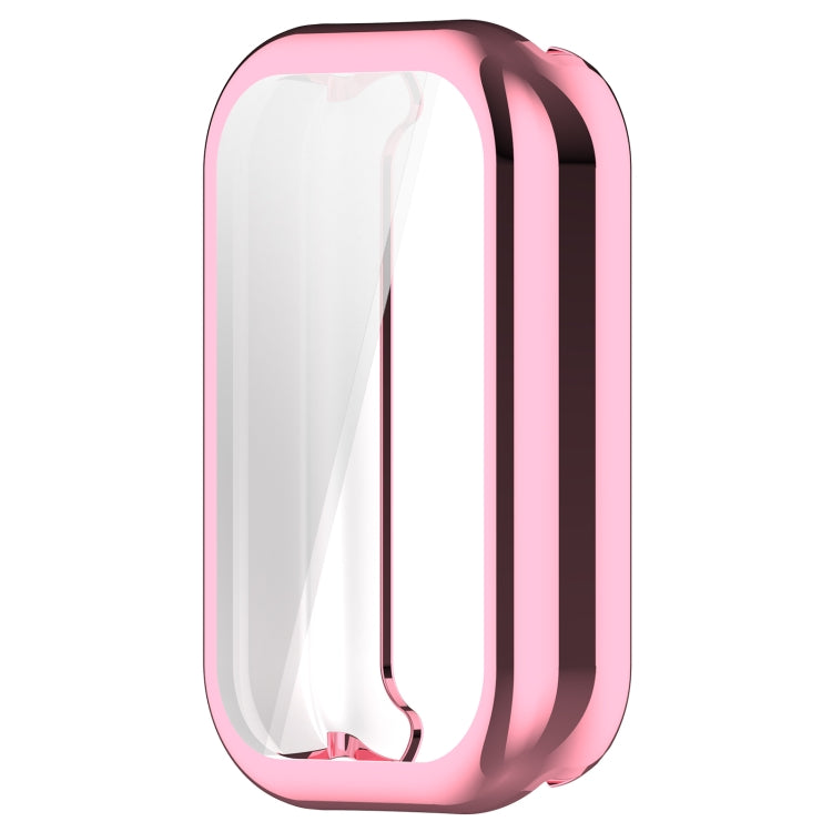 For Xiaomi Smart Band 8 Active Full Package TPU Electroplated Watch Protective Case(Pink)