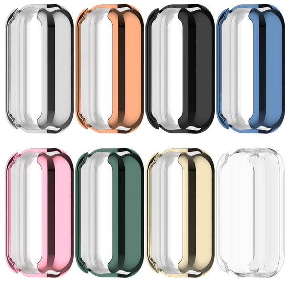 For Xiaomi Smart Band 8 Active Full Package TPU Electroplated Watch Protective Case(Transparent)