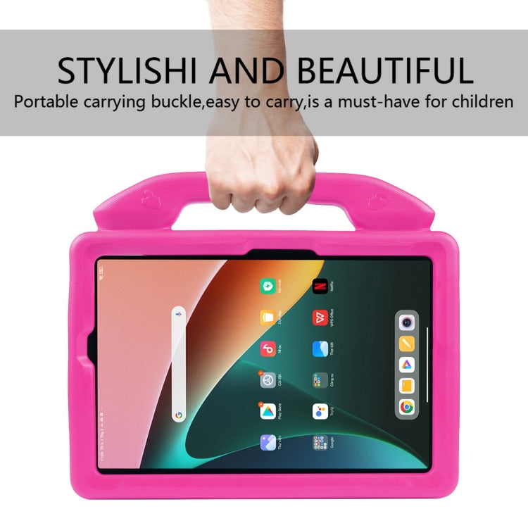 For Samsung Galaxy Tab A9+ 10.95 2023 Thumb Bracket EVA Shockproof Tablet Case(Rose Red)