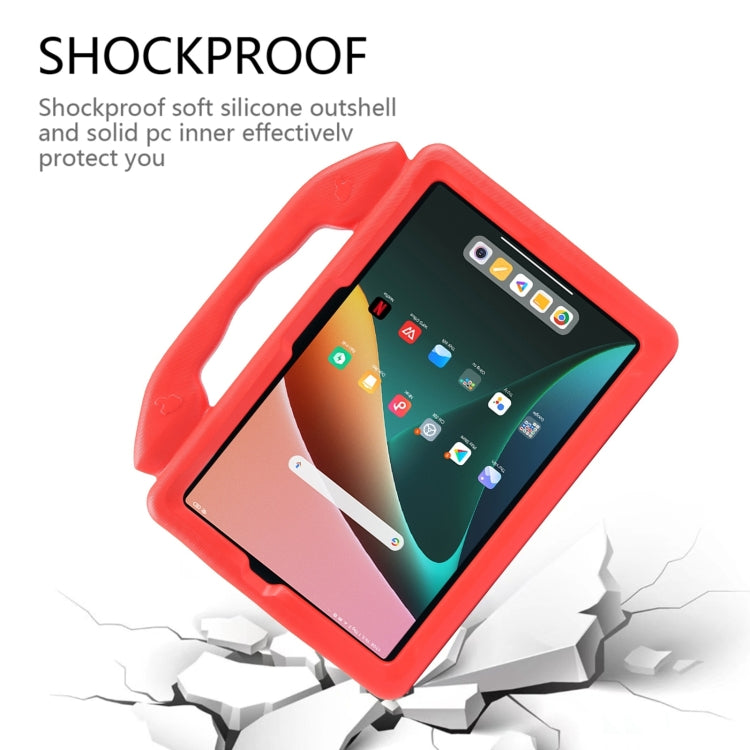 For Samsung Galaxy Tab A9+ 10.95 2023 Thumb Bracket EVA Shockproof Tablet Case(Red)