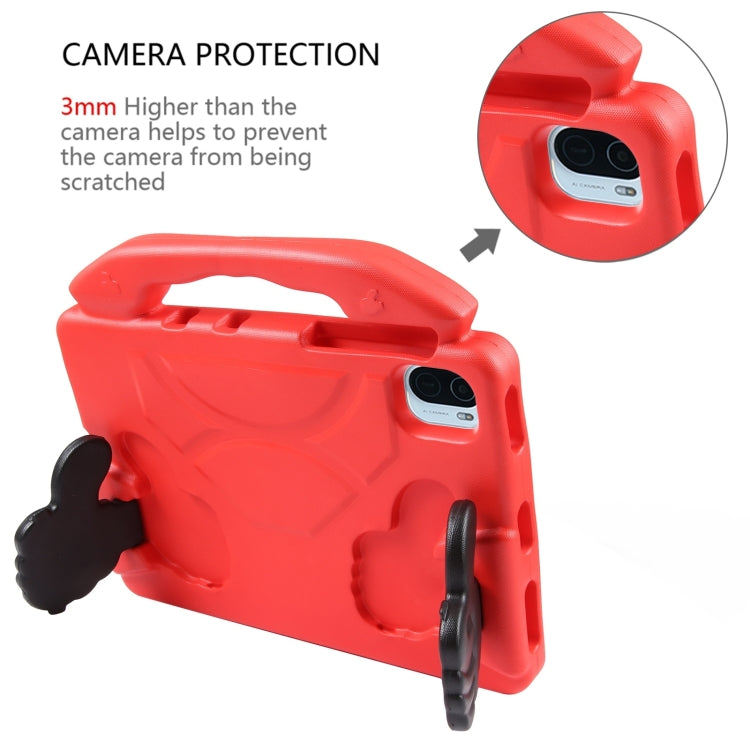 For Samsung Galaxy Tab A9+ 10.95 2023 Thumb Bracket EVA Shockproof Tablet Case(Red)